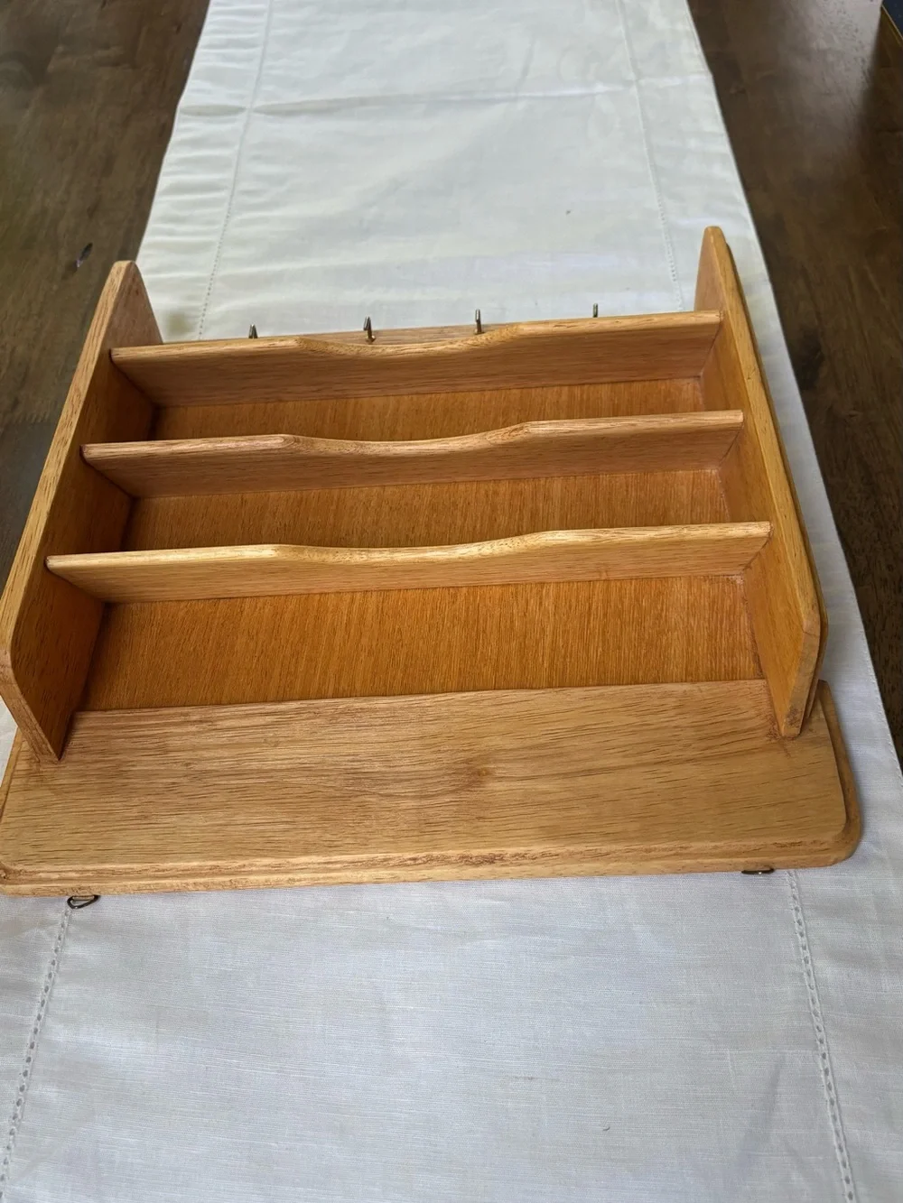 Vintage Wood Wall  Mail & Key Organizer Goodwood